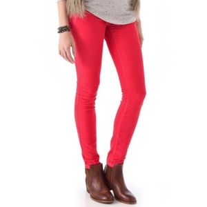Free People Red Cordorrauy Pants